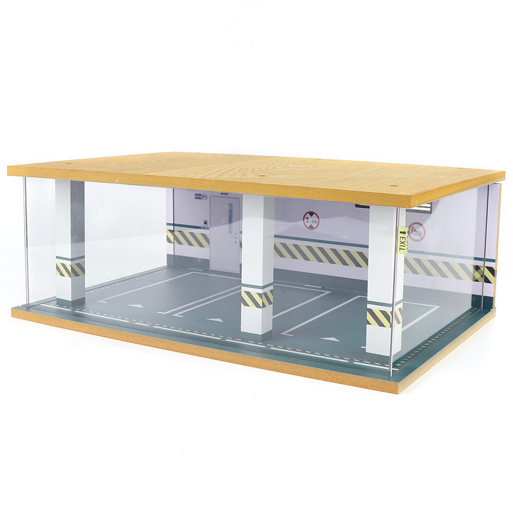 1/24 Scale Diecast Car Garage Display Case Simulation Car Garage Model Cover