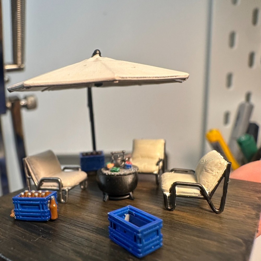 Diorama 1/64 Repair Workshop Model Accessories Garage Leisure Terrace Model