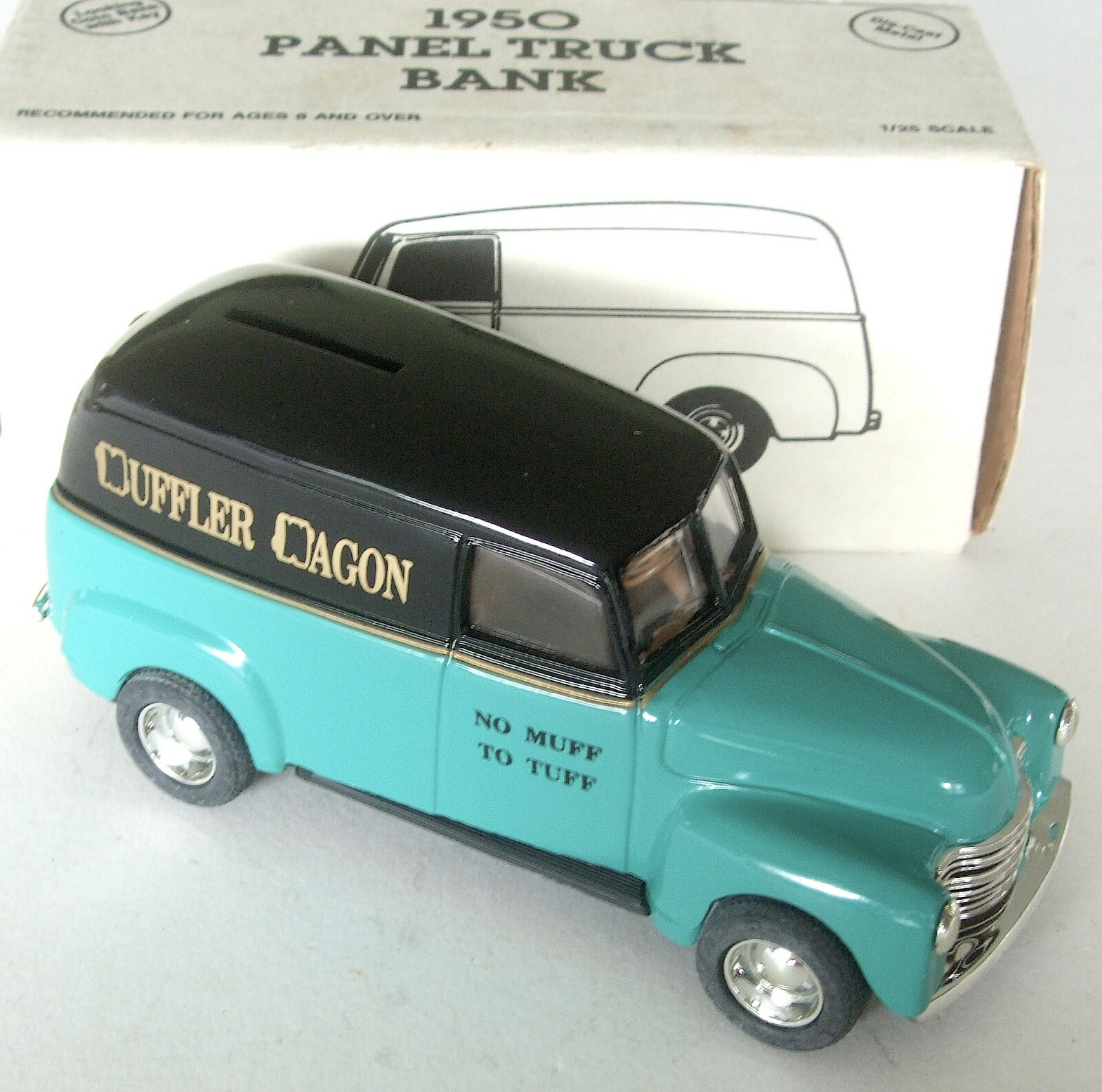 Ertl 1950 Muffler Wagon Chevy Panel Truck Bank 1/25 scale NEW Made in USA