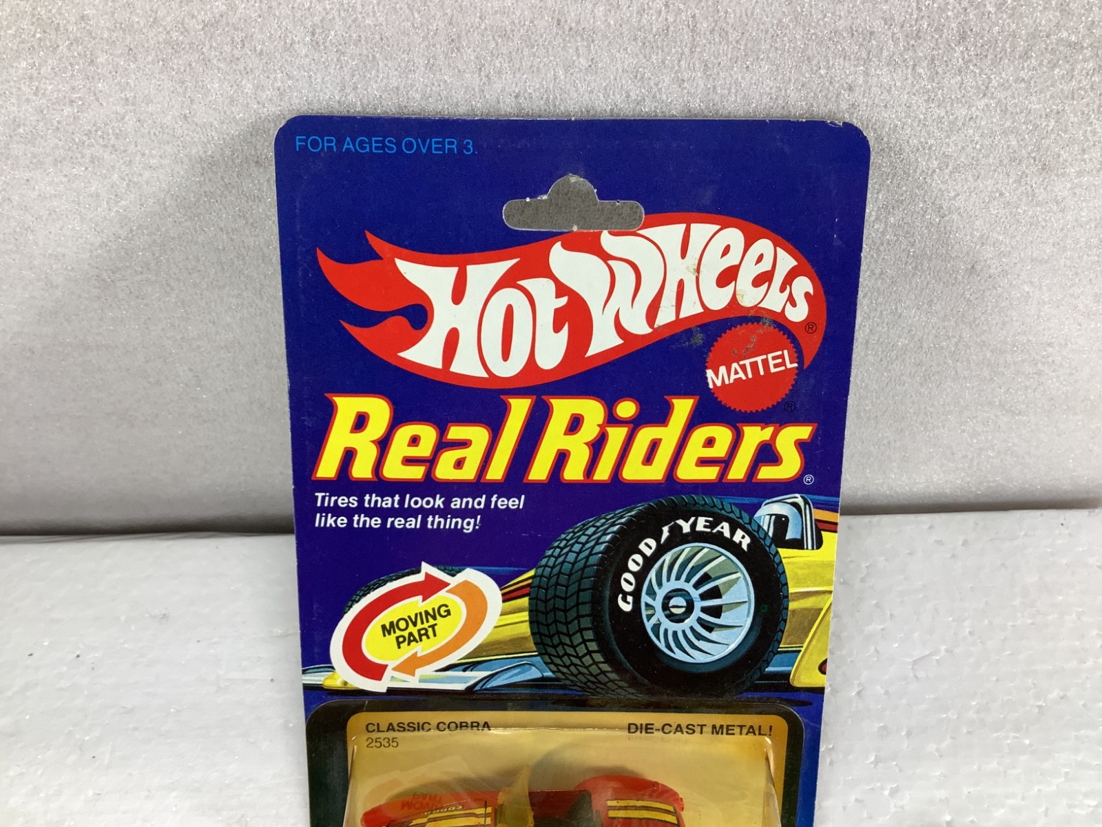 Vintage 1982 Hot Wheels Real Riders Classic Shelby Cobra #2535 ON CARD AMAZING