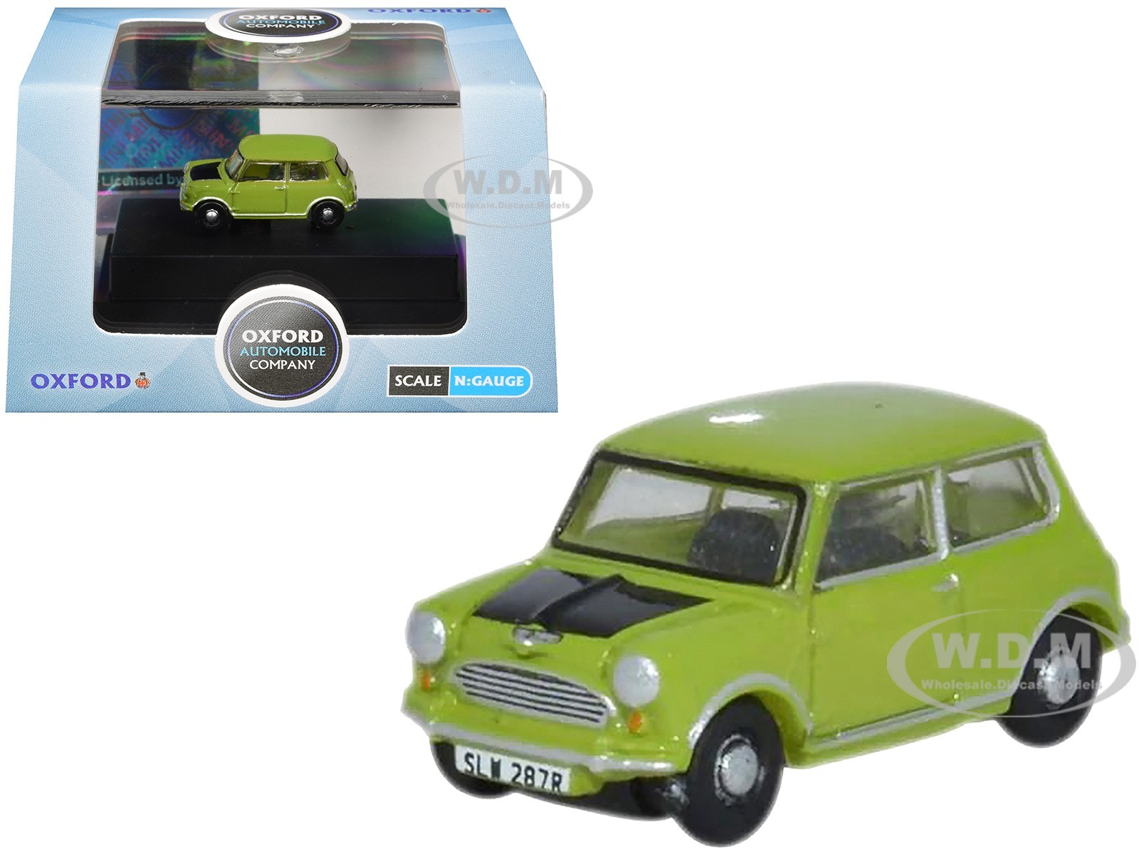 MINI COOPER LIME GREEN 1/148 (N) SCALE DIECAST MODEL CAR BY OXFORD NMN005