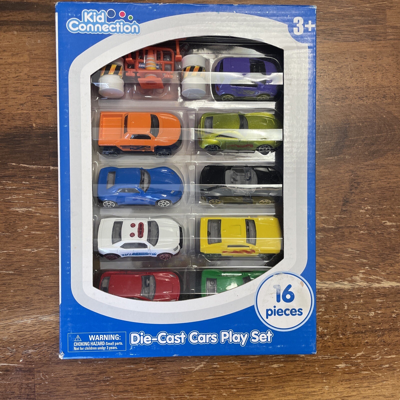 16 Pieces Die-Cast Cars Play Set Kid Connection Ages 3 and up