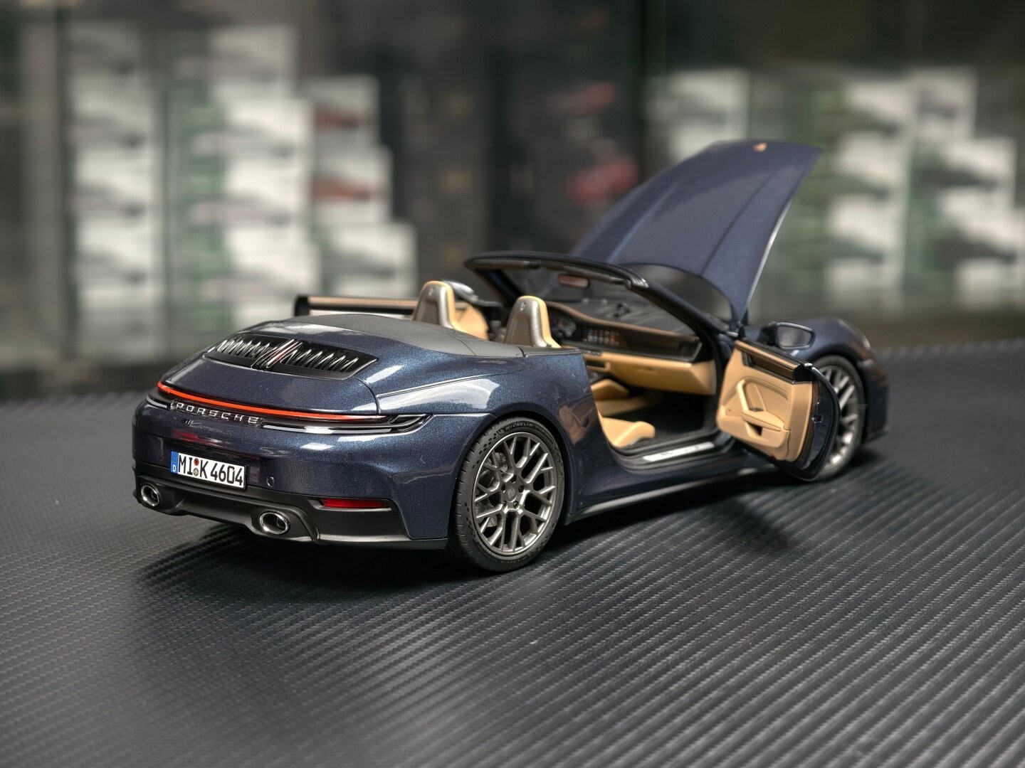 NOREV 1/18 Porsche 911 Carrera S Cabriolet 2024 Blue Diecast Car Model 187180