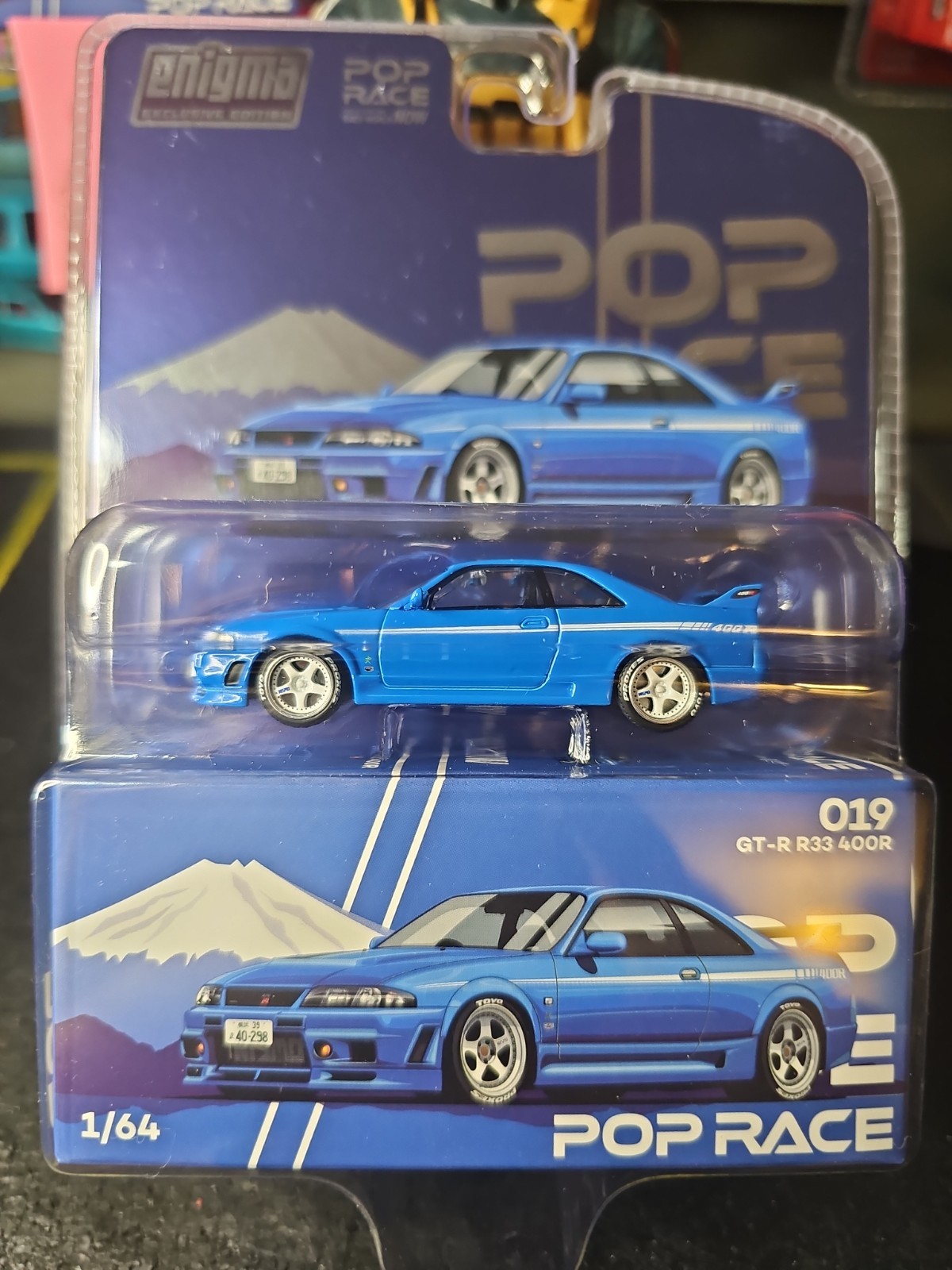 Pop Race Enigma Exclusive Nissan Skyline GTR R33 Nismo 400R Championship Blue