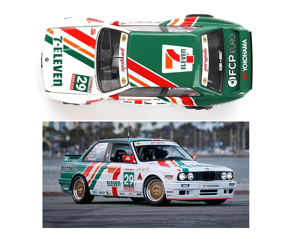 Kaido House x Mini GT 1:64 BMW M3 Kaido Works Larry Chen V1 7-Eleven KHMG217