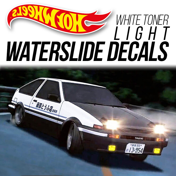 1/64 Scale TOYOTA AE86 Head Tail Light WaterSlide Decal for Custom Hot Wheels