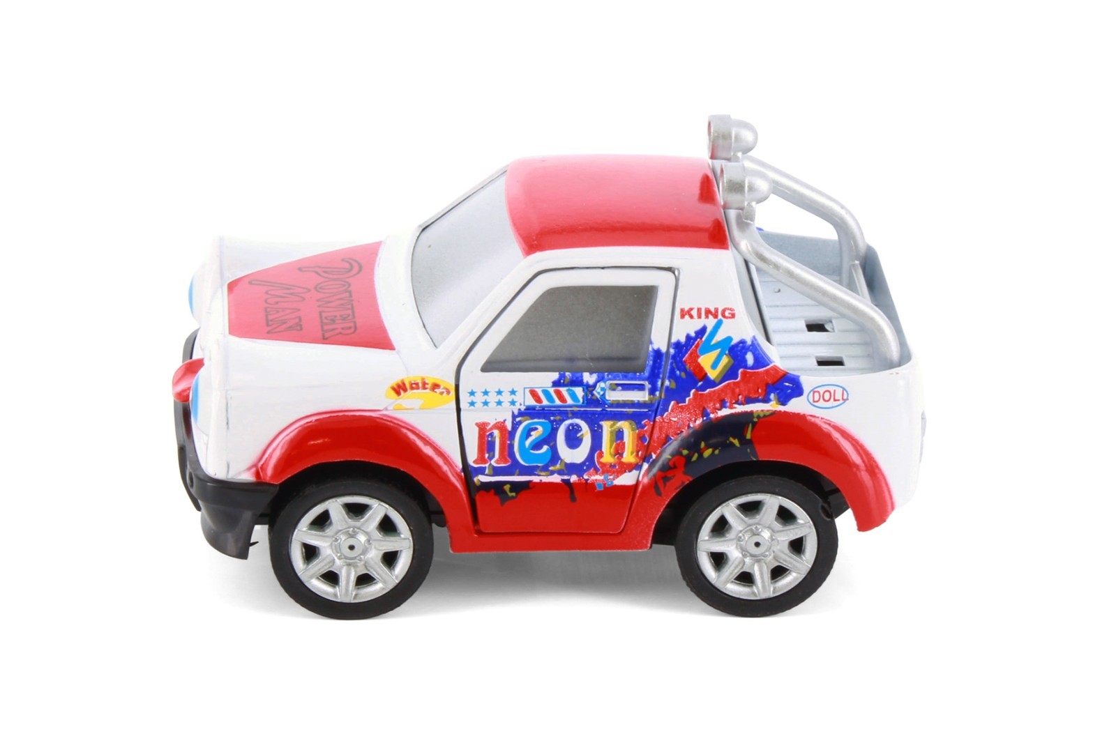 Cutie Cars w/Movable Eyes & Tongues – Power Man, Red – Showcasts 403/4D – 4″