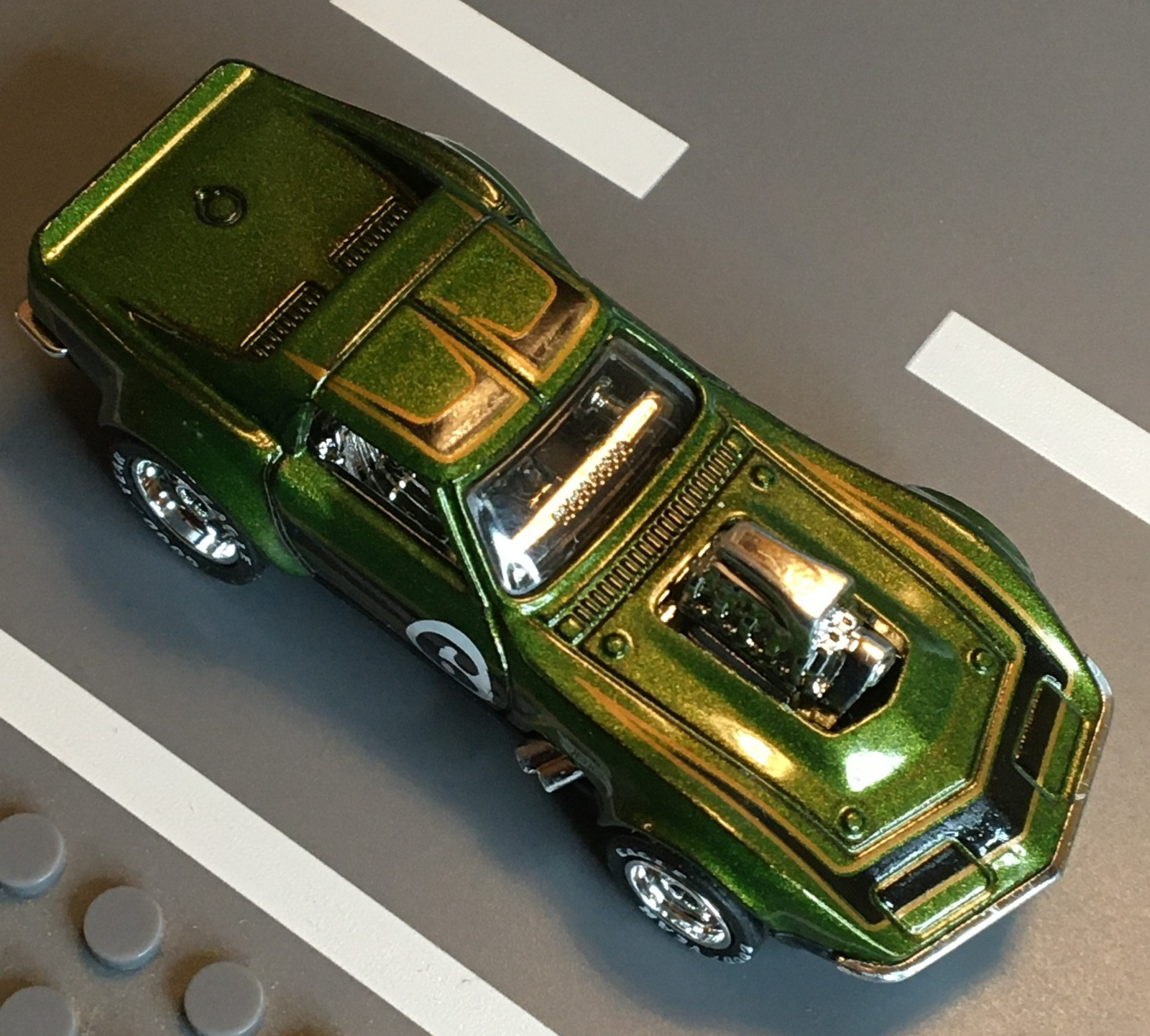 Hot Wheels ’69 CORVETTE Gas Monkey Garage Super CUSTOM Real Riders Wheel Swap