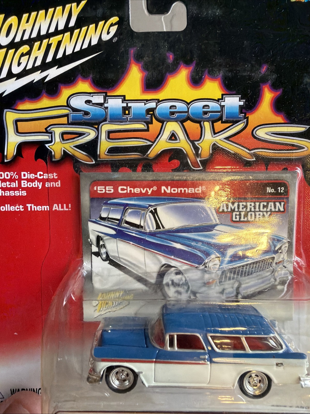 🇺🇸1955 Chevy🇺🇸Nomad🔔Bel Air American🇺🇸Glory 1/64 Diecast Street🔥Freaks
