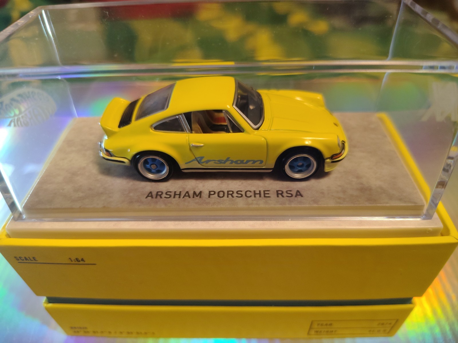 Hot Wheels Daniel Arsham 1973 PORSCHE 911 RSA Yellow 1:64 Mattel Creations JGK64