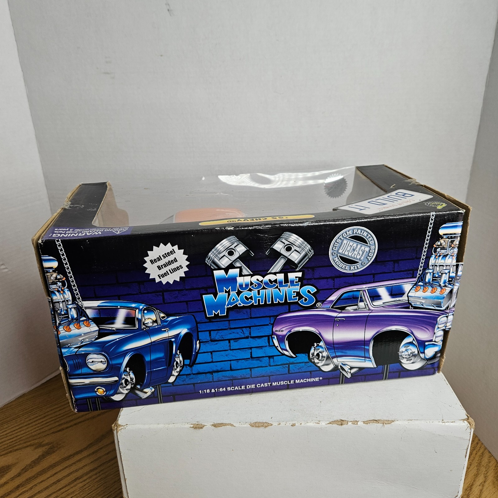 Muscle Machines ’55 Chevy Bel-Air Orange & Black Build It Kit New in Box
