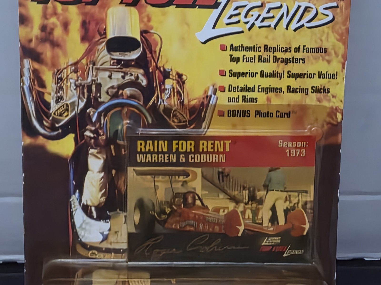 Johnny Lightning Top Fuel Legends 1:64 Rain For Rent Roger Coburn Season 1973
