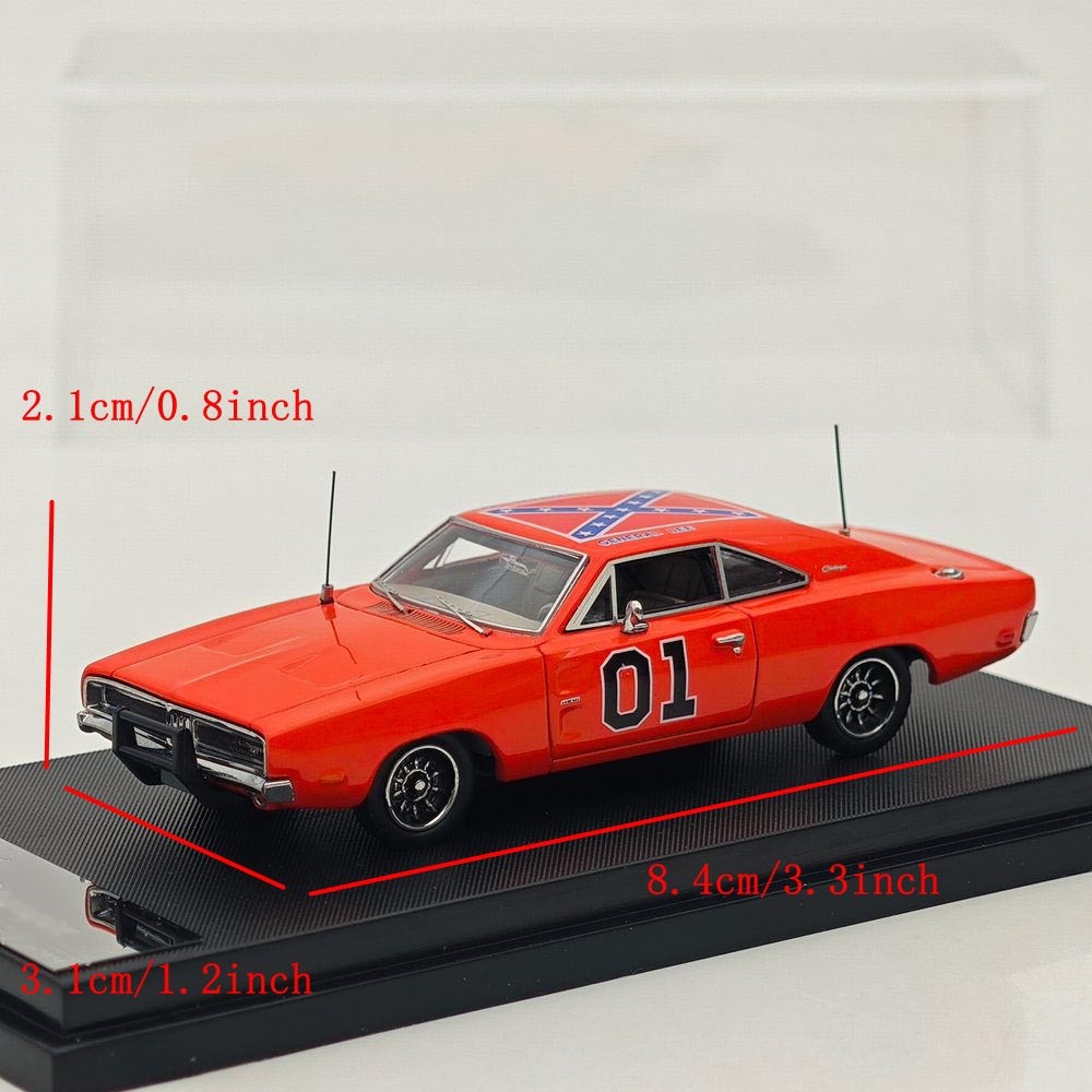 Mini Forge 1:64 1969 Dodge Charger General Lee Red Diecast Metal Car Limited