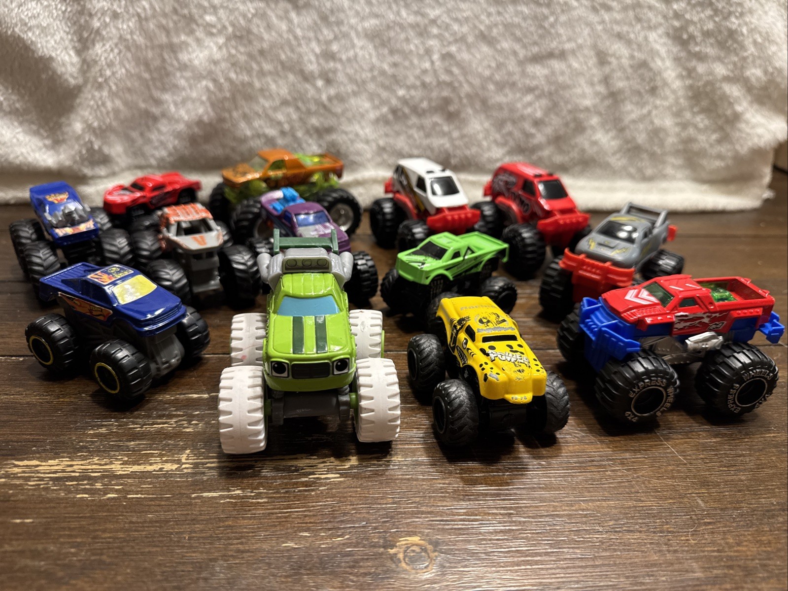Lot Of 13 Monster Trucks Die-cast And Plastic