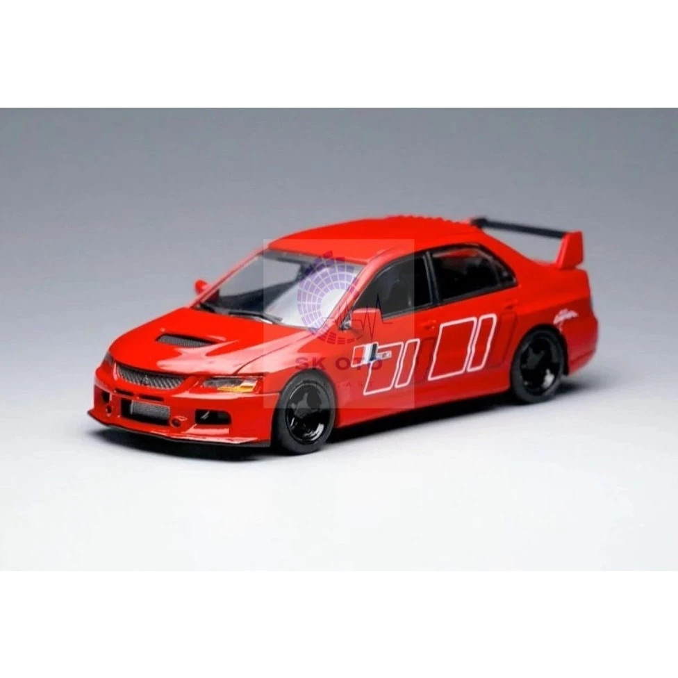 **RARE** Y.E.S. Model x Peako 1:64 Mitsubishi Lancer Evolution 9 Ralliart Red