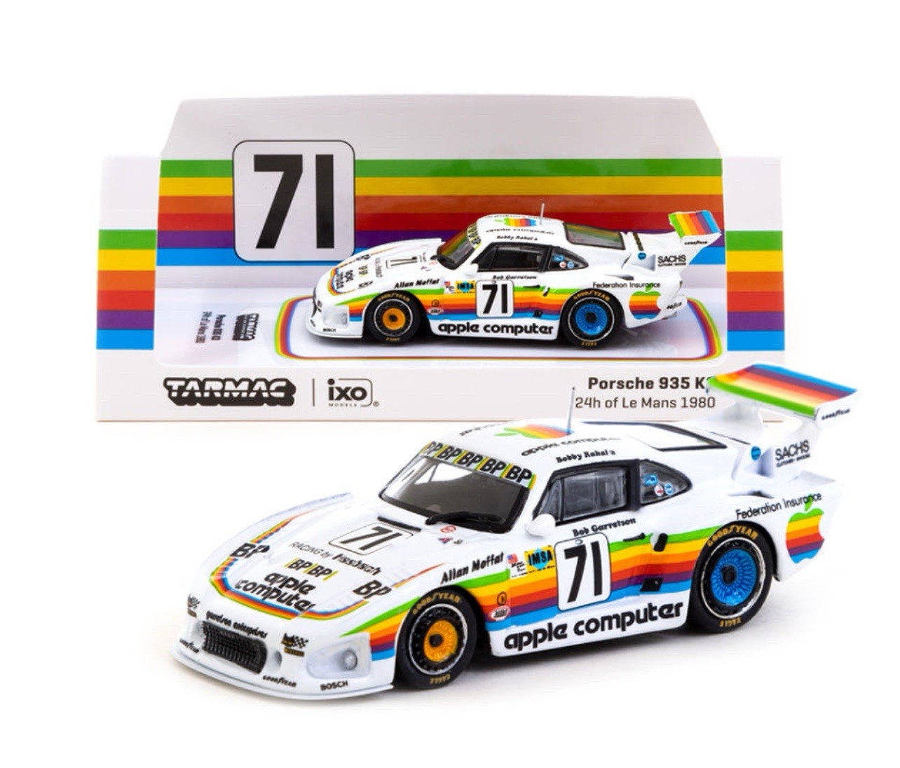 Tarmac Works Porsche 935 K3 #71 24h of Le Mans 1980 Apple Computer 1/64 IXO New