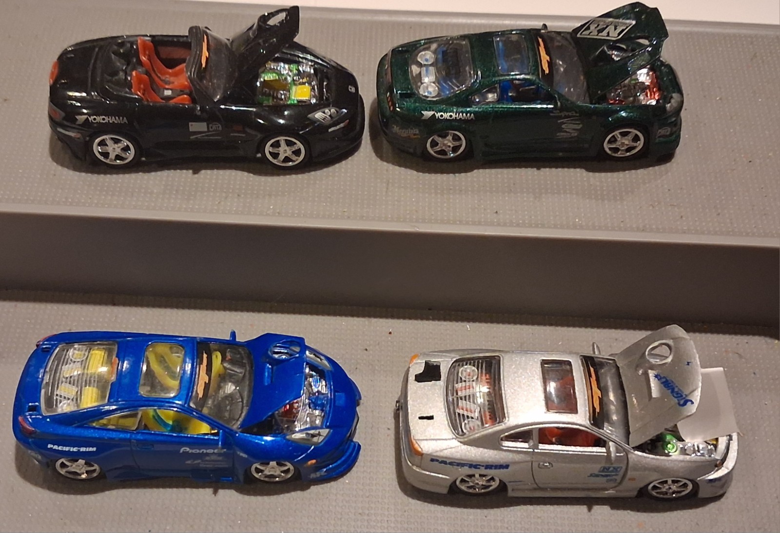 Lot Of 4 Muscle Machines 2002 Nissan SILVIA Toyota Celica GTS Supra Honda S 2000