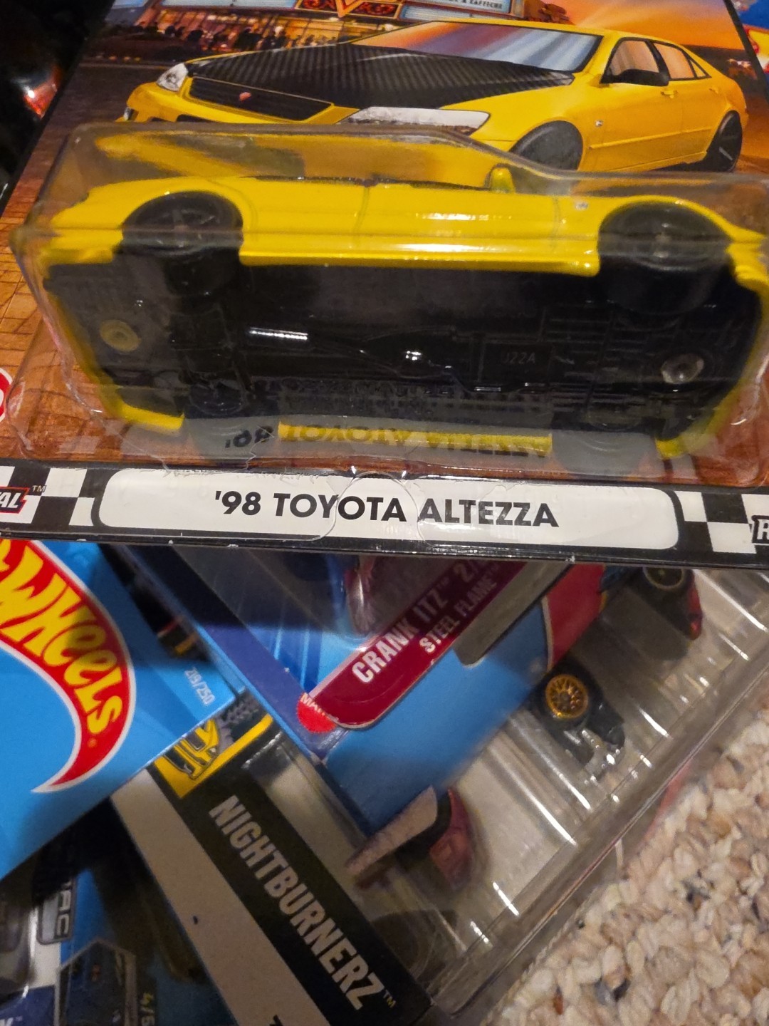 2025 Hot Wheels Premium Boulevard #129 ’98 Toyota Altezza Yellow Carbon Fiber