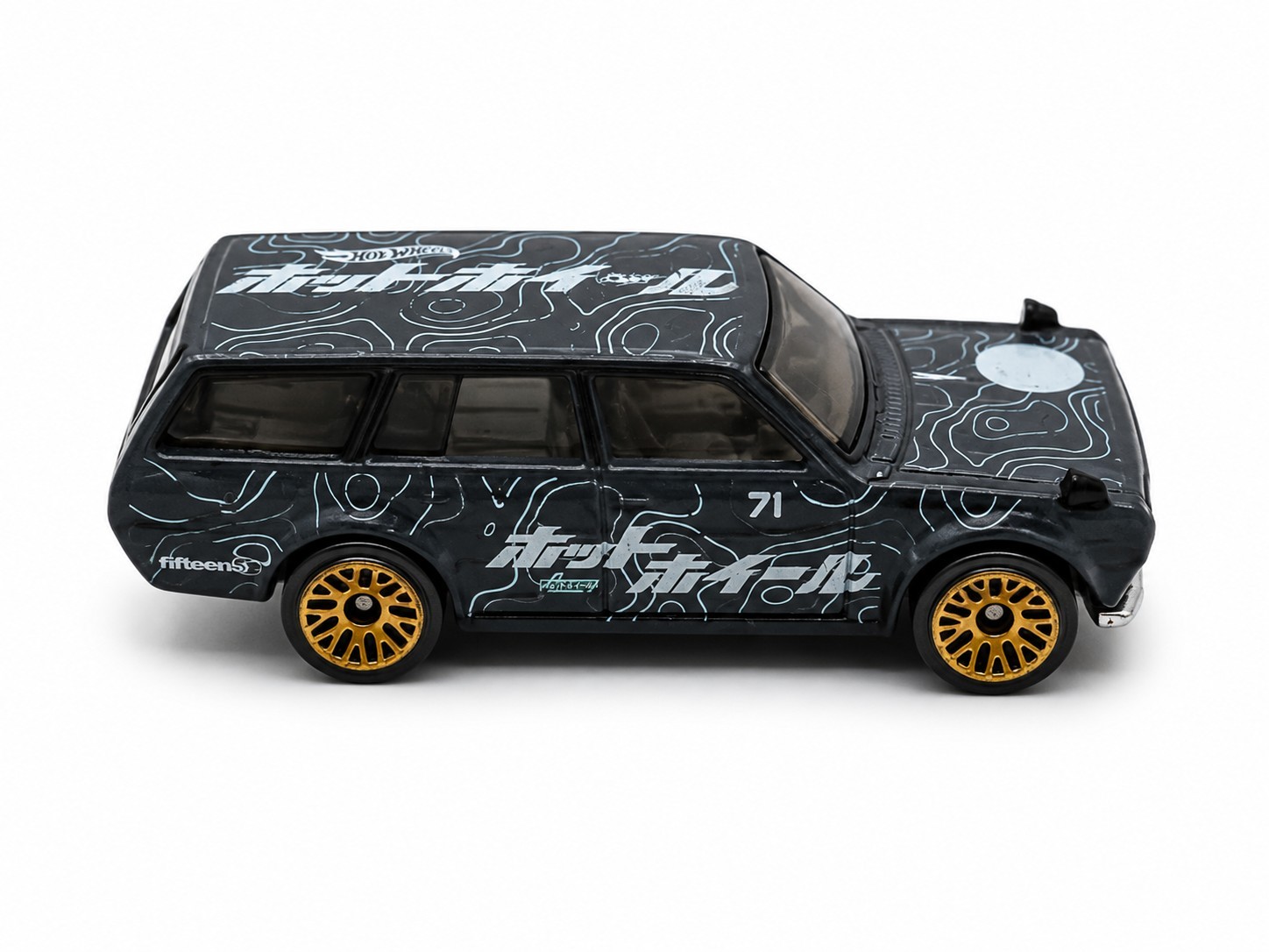 Hot Wheels Mattel 71 Datsun 510 Wagon Car 2012 MJ 1 NL 1186 Metal Plastic Gray