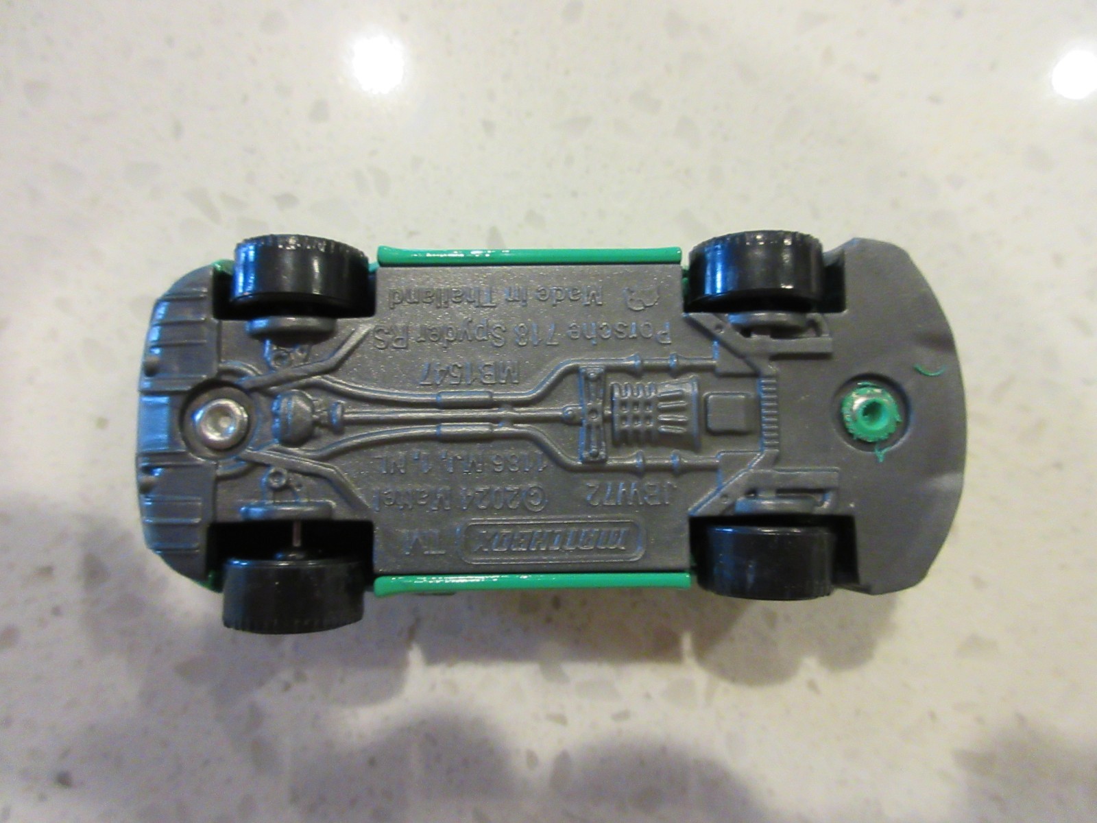 2026 Matchbox 2024 Porsche 718 Spyder RS Green Moving Parts Diecast Toy Car