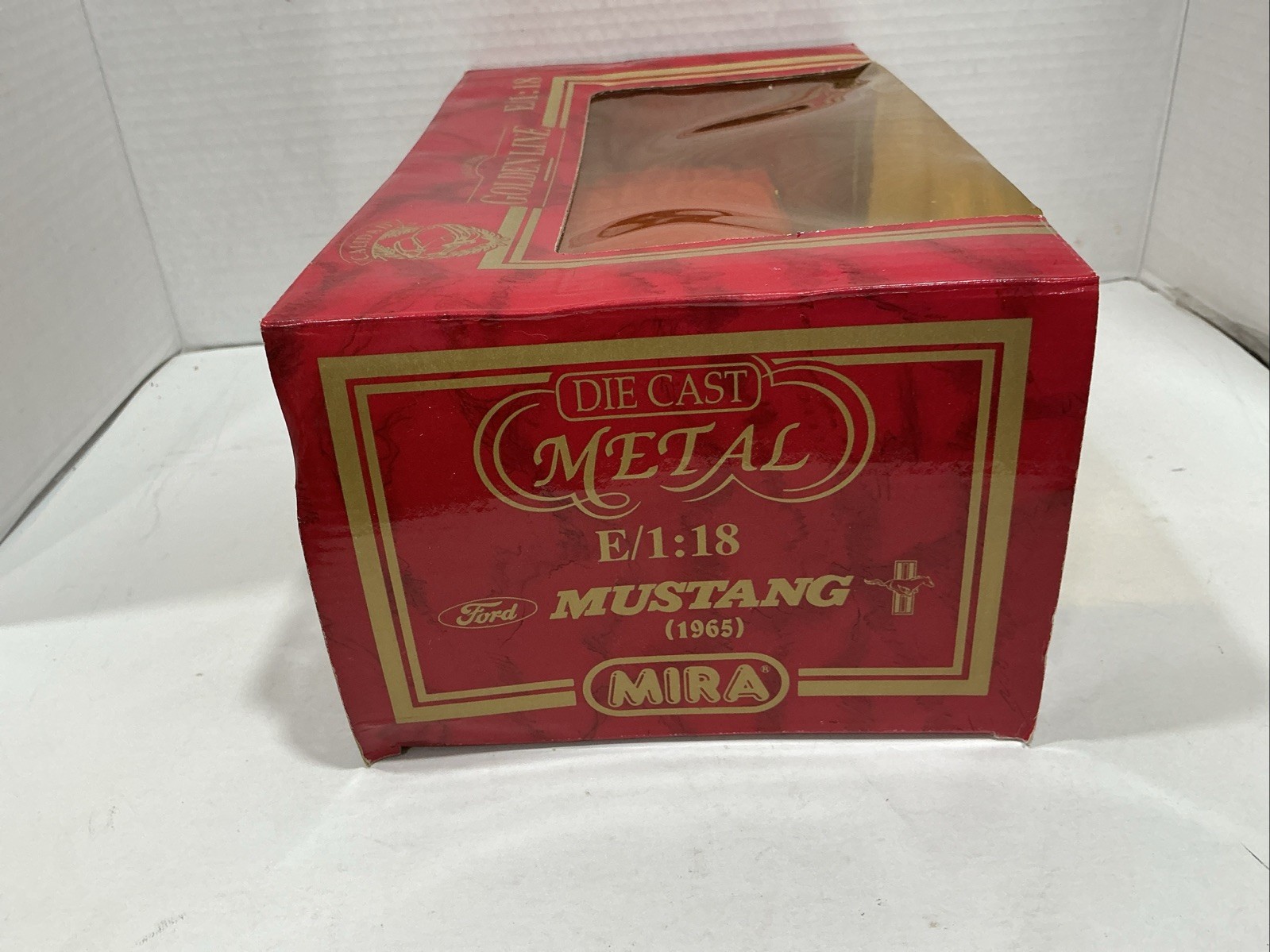 MIRA GOLDEN LINE 1965 Ford Mustang ~ Red Hard Top 1:18 Die Cast Car