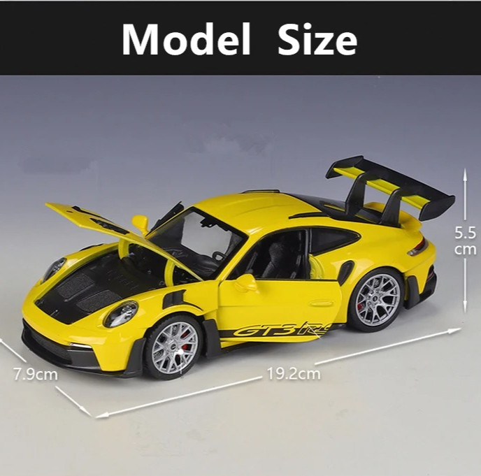 1:24 PORSCHE 911 GT3 RS Alloy Diecast Racing Car Model Sound/Light Toy Gift NEW