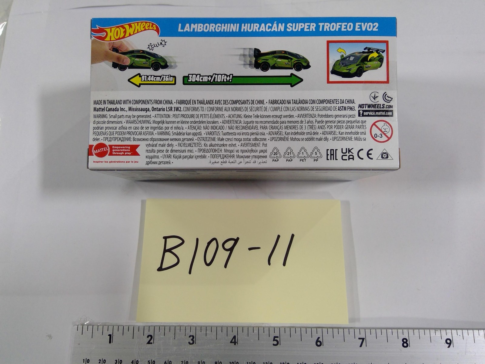 Hot Wheels Lamborghini Huracan Super Trofeo EVO2 Car 3+ Street Power Green New