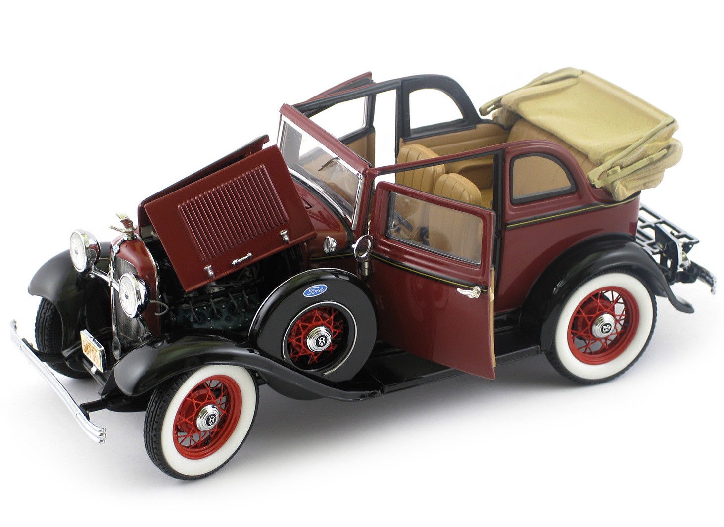 Ford 18Racing Race Car Racer12Classic Car Custom GT Built Metal1 24Model Hot Rod