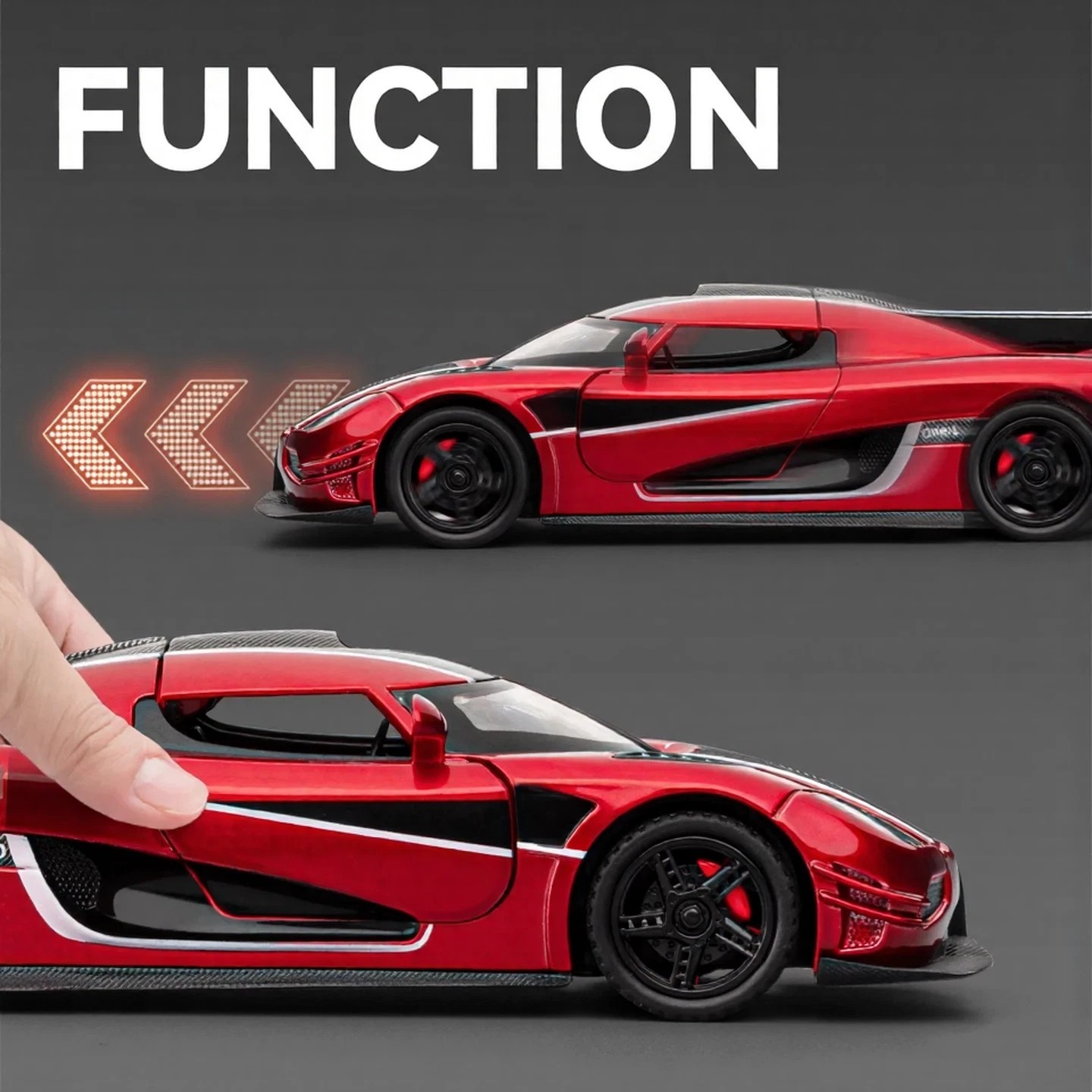 1:32 ONE-1 Alloy Diecast Model Car – Light Sound Toy Supercar Gift