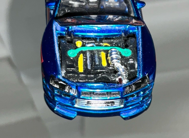 Muscle Machines2002 Blue Nissan EdelbrockSpeedwell 1:64 Hood Does Not Stay Open-