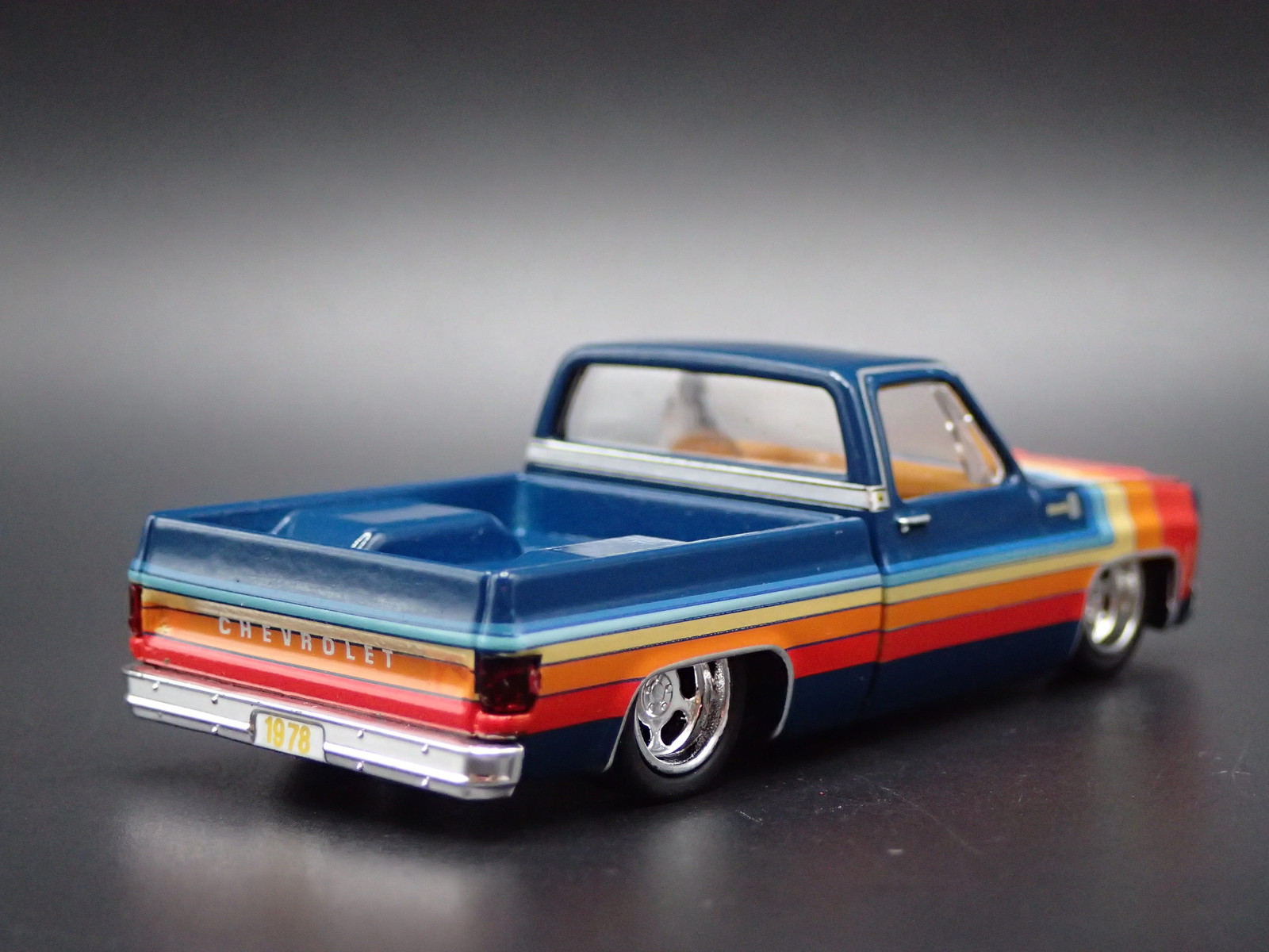 1978 CHEVY CHEVROLET C10 SILVERADO SQUAREBODY TRUCK BLUE 1/64 SCALE DIECAST CAR