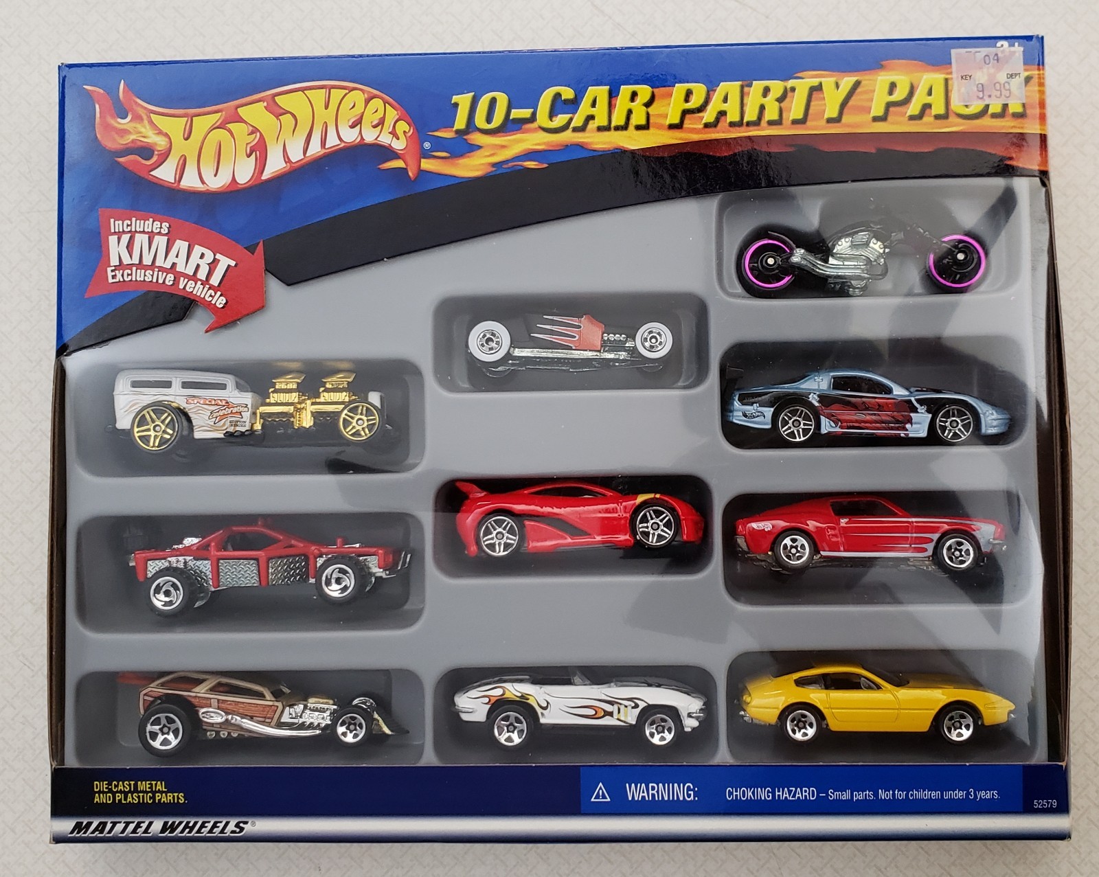 New 2001 Hot Wheels 10-Car Party Pack, Still Sealed, w/ Exclusive K-Mart Vehicle