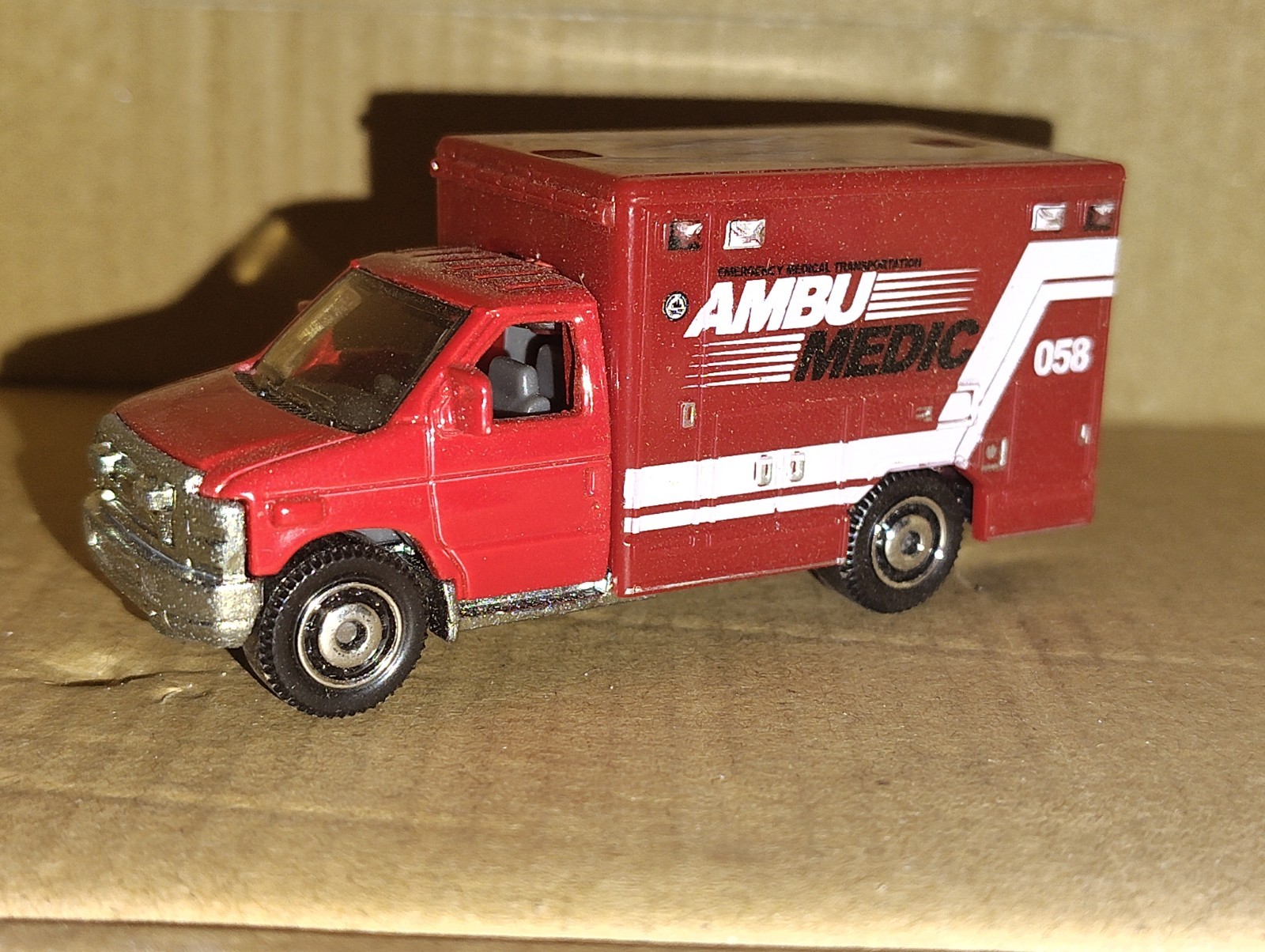 Loose Matchbox E-350 Ford Ambulance Red