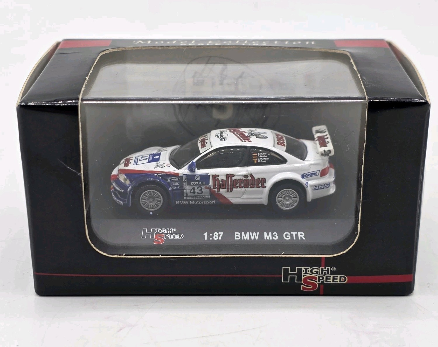 BMW M3 GTR 1:87 HO Scale Gafferoder Beer High Speed Diecast New Layout Car