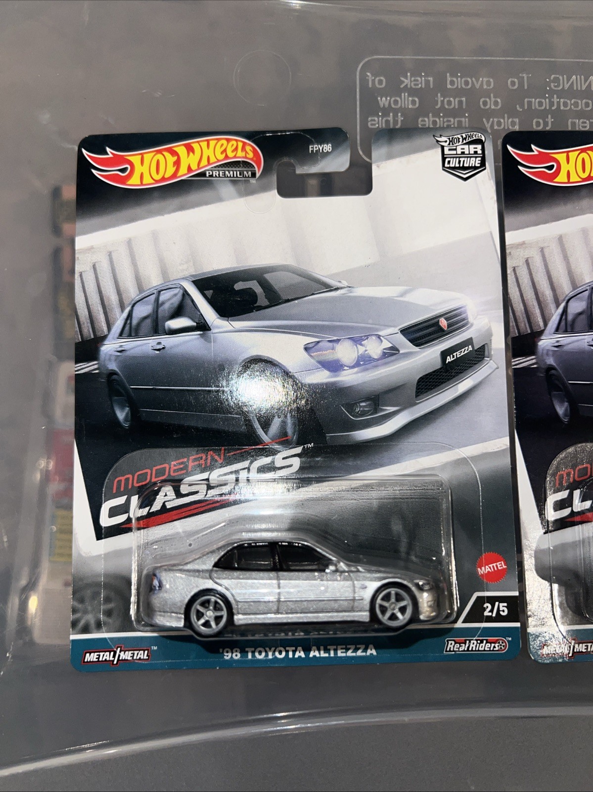 Lot Of 2 Hot Wheels 2024 Premium ‘98 Toyota Altezza Car Culture Modern Classics!