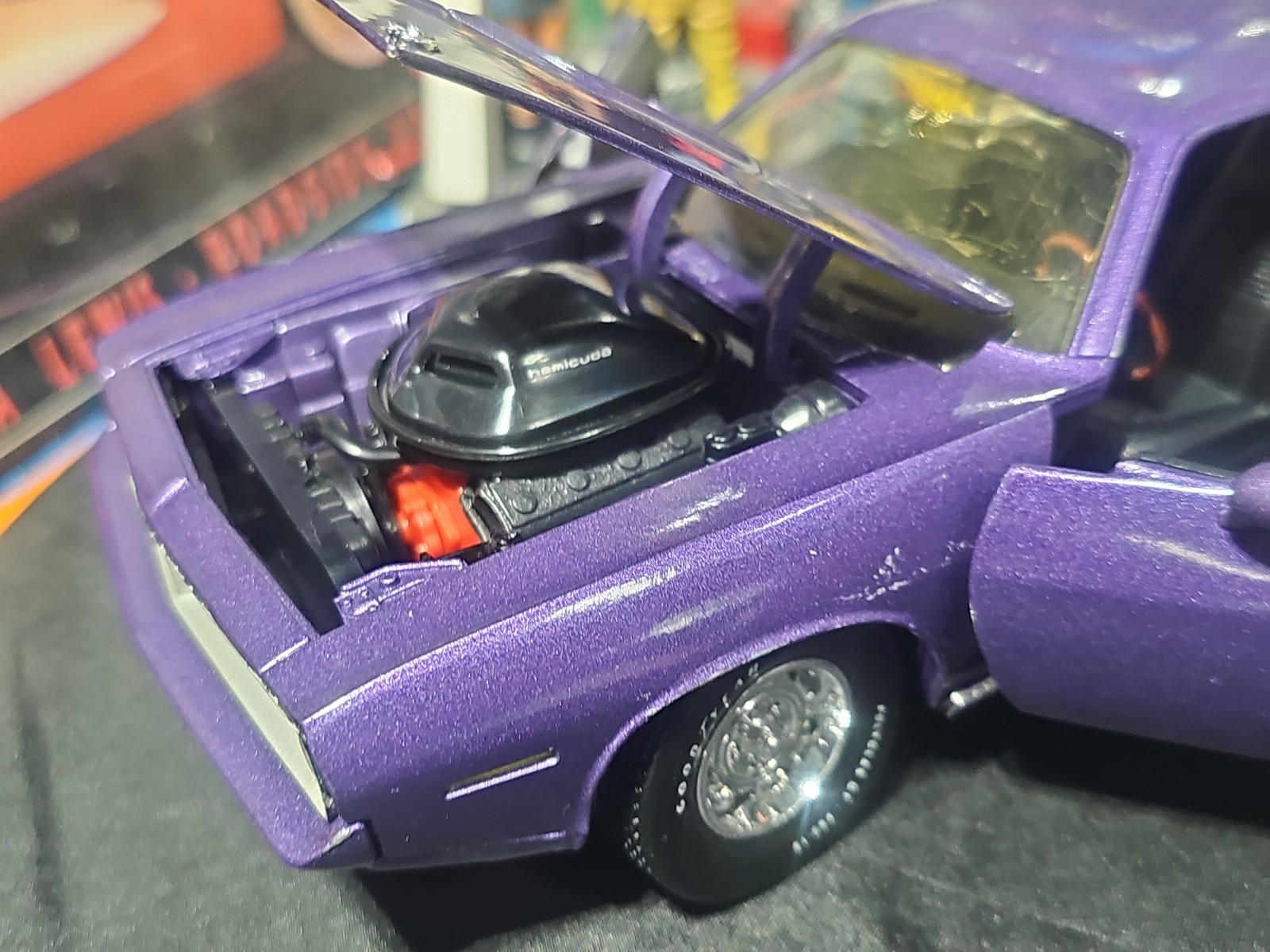 VINTAGE Ertl 1970 Plymouth Hemi Cuda Purple NICE CAR 🚗 READ 📚