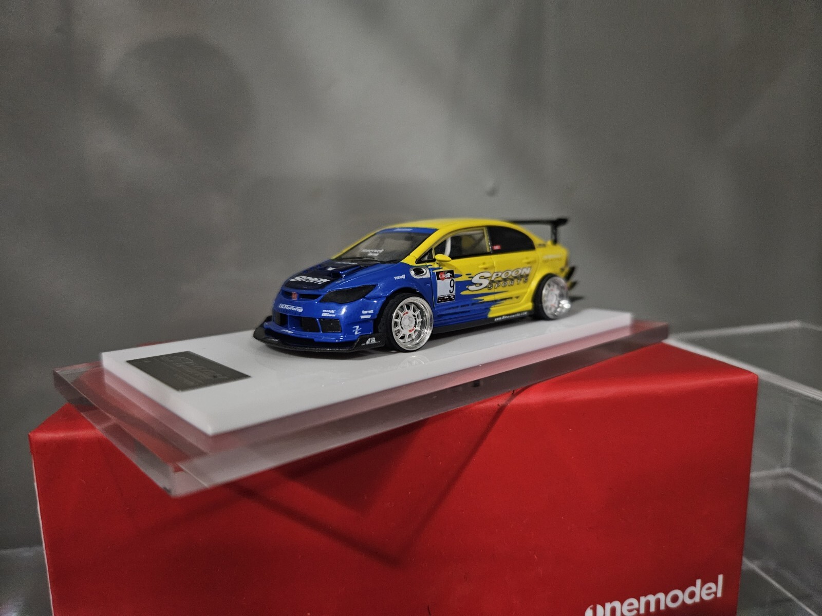 One Model 1:64 JDM Civic Type R FD2 Spoon Sports Resin Car Custom Skalwerk