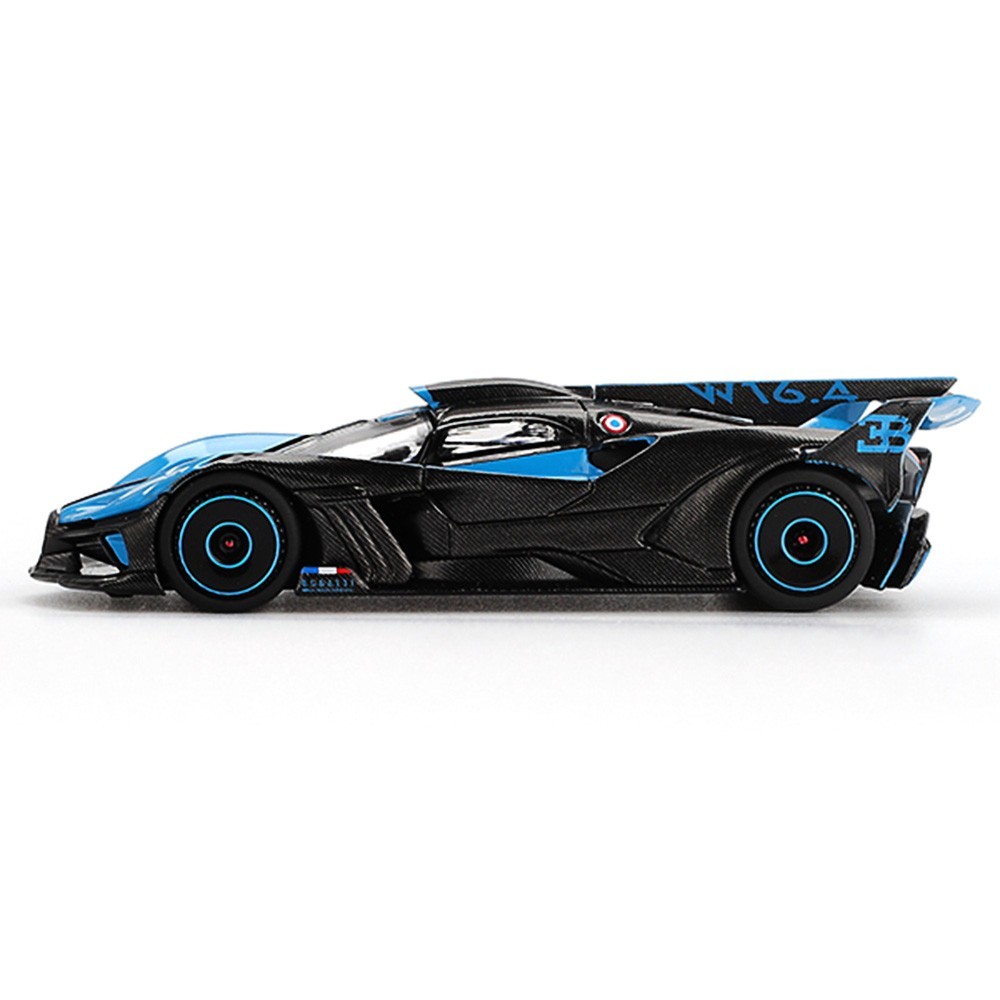 MINI GT BUGATTI BOLIDE PRESENTATION 1/64 DIECAST CAR 2-TONE BLACK BLUE MGT01063