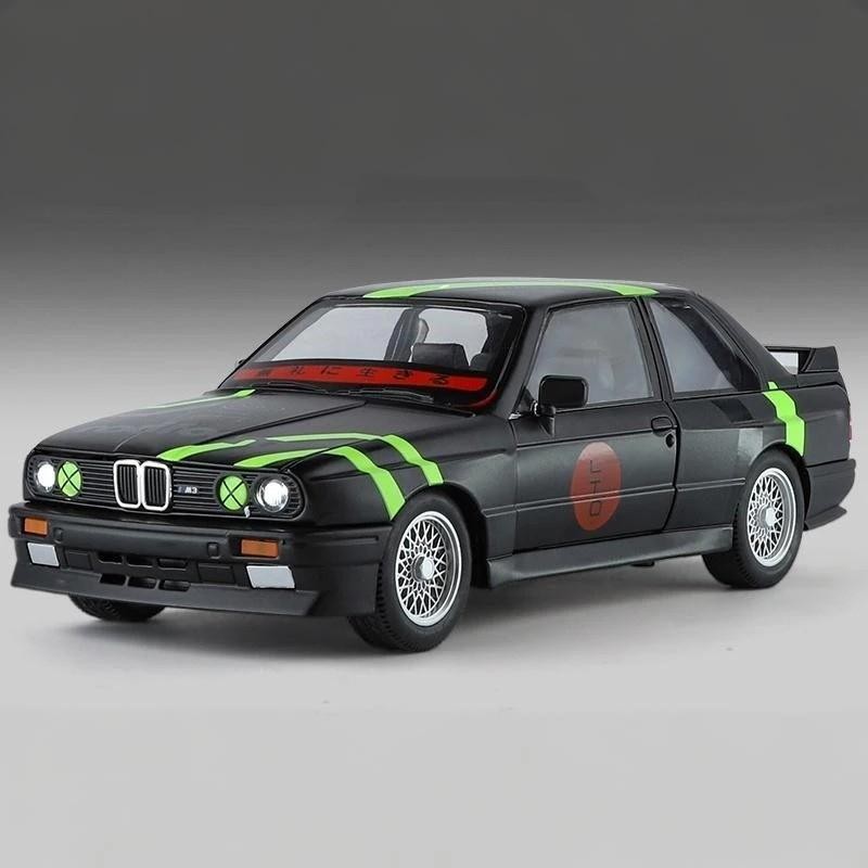 1:24 BMW M3 E30 1988 Mpower Alloy Diecast Sound & Light Car Model Toy Gift NEW