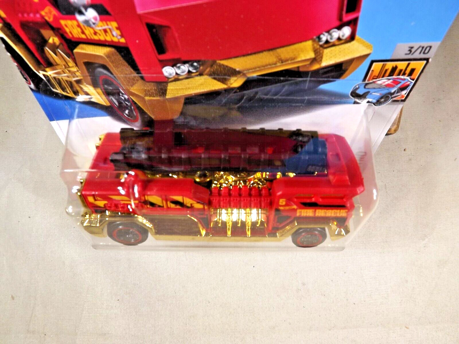 2024 Hot Wheels #125 HW METRO 3/10 5 ALARM Fire Engine Red w/Black 5 Sp Red Rims