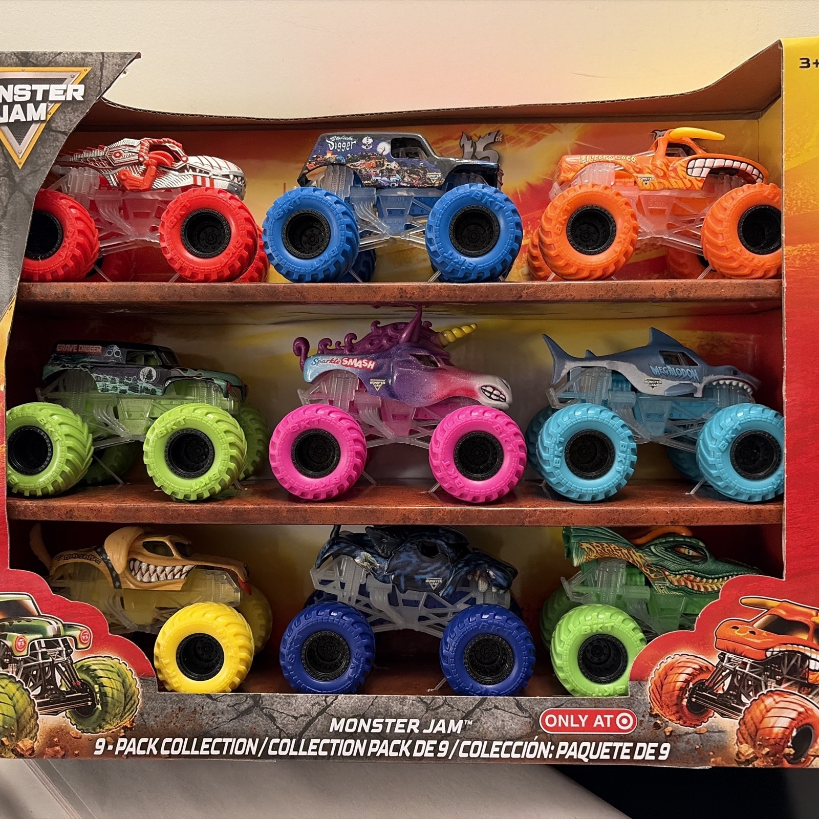 monster jam 1:64 9 Pack Collection 25th Anniversary Available only At Target