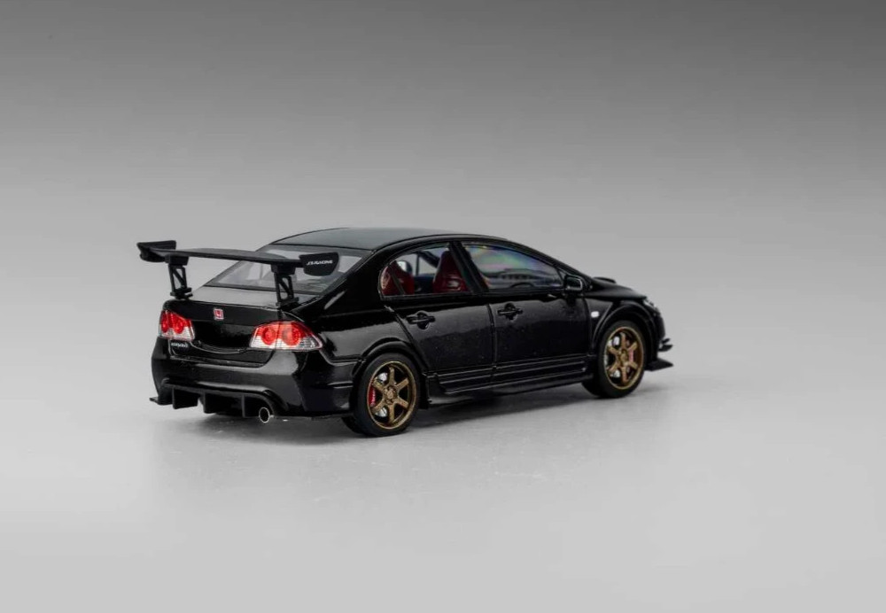 1/64 HONDA CIVIC FD2 J’s Racing W/Interior/Engine Model Car -BLACK-