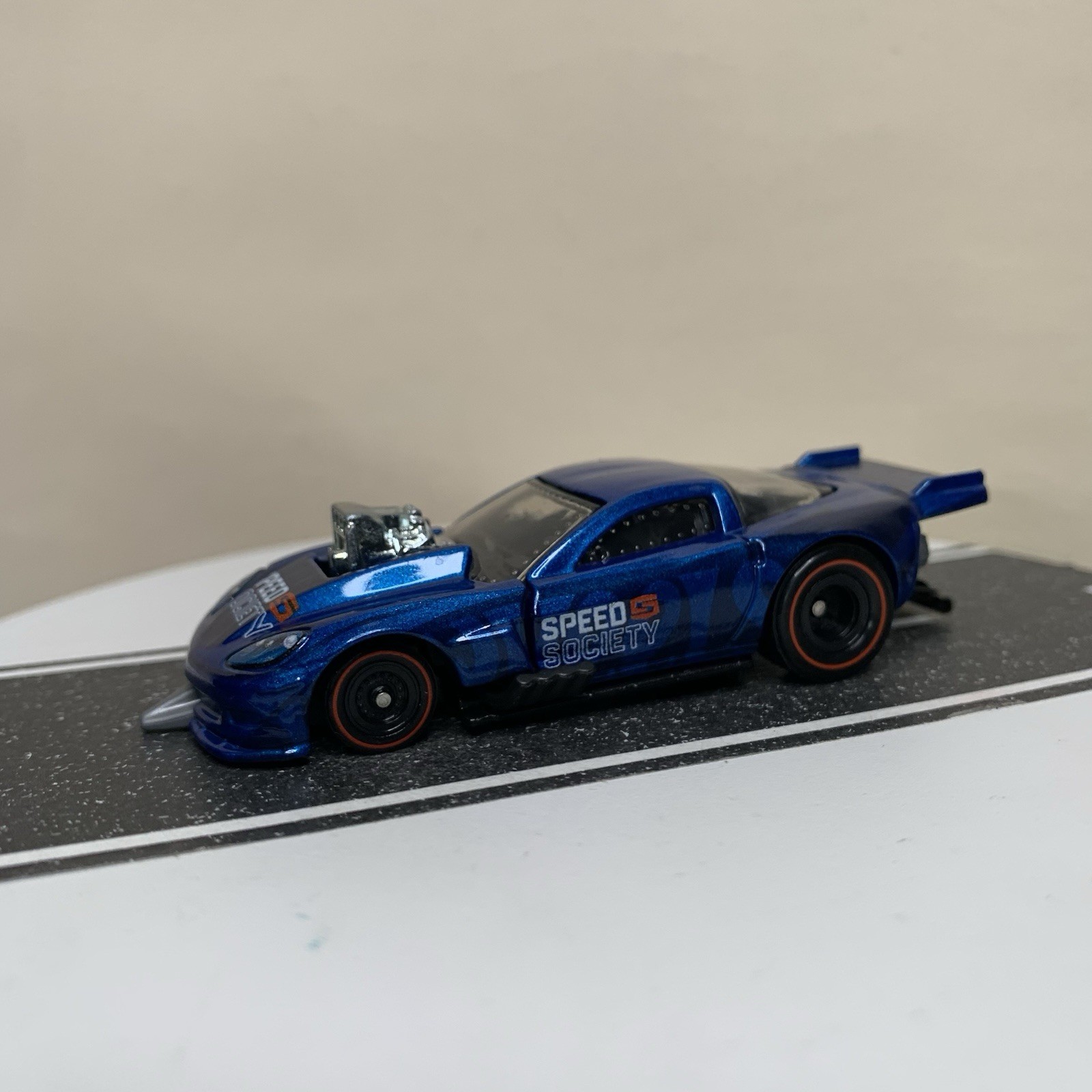 Hot Wheels Premium Boulevard ’12 Chevy Corvette Z06 Drag Racer Dragster Blue NM