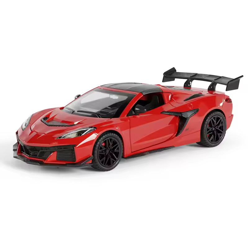 1:32 Corvette C8 ZR1X Diecast Toy Car Pull Back Sound Light Model Collectible