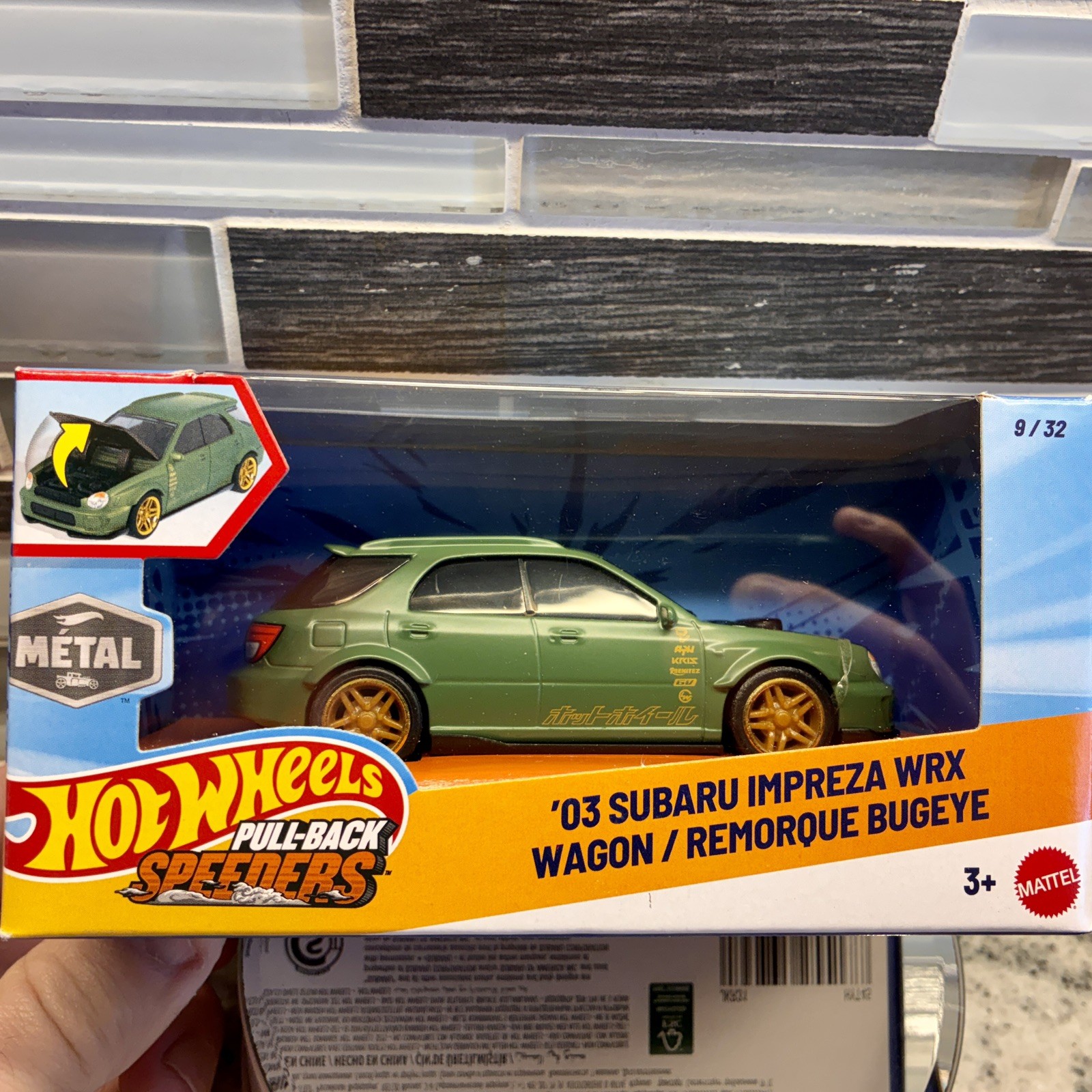 🔥HOT WHEELS ‘03 SUBARU Impreza WRX Wagon Green Pull-Back Speeders 2026 Sealed