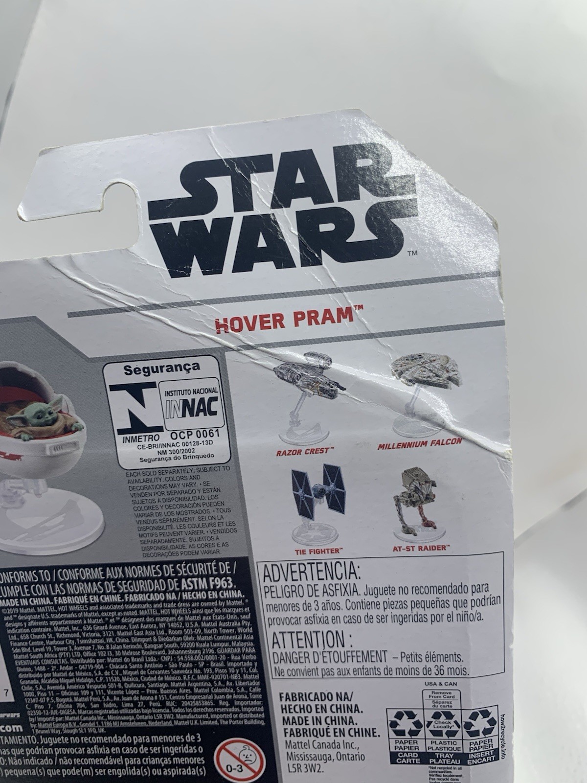 Hot Wheels Star Wars Starships The Mandalorian The Child Grogu in Hover Pram BA