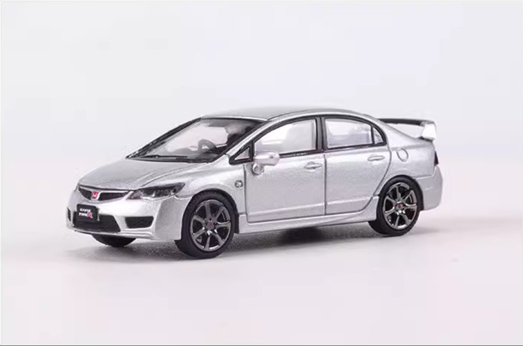 DCT 1/64 Scale Honda Civic TYPE R FD2 Silver Color Diecast Alloy Model Car Gifts