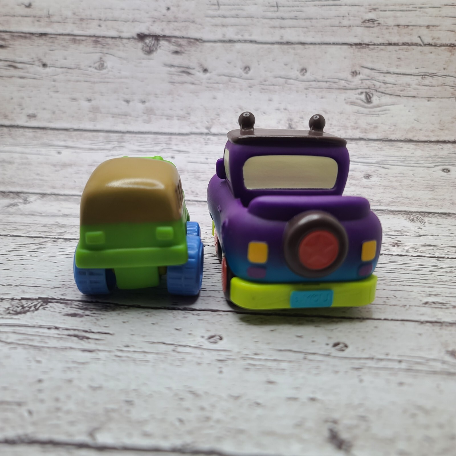 Kids Preschool Rubber Plastic Car Jeep Truck Lot of 2