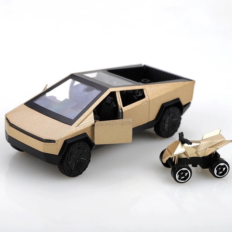 1:36 scale alloy die-cast Cybertruck-inspired pickup toy cars