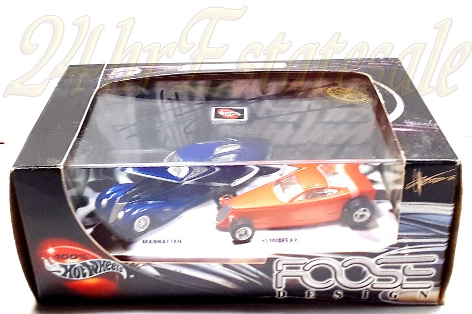 HOT WHEELS 100% Foose Designs Hemisfear Manhattan Gangsta Limo 2 CAR SET☑️ITOUT!